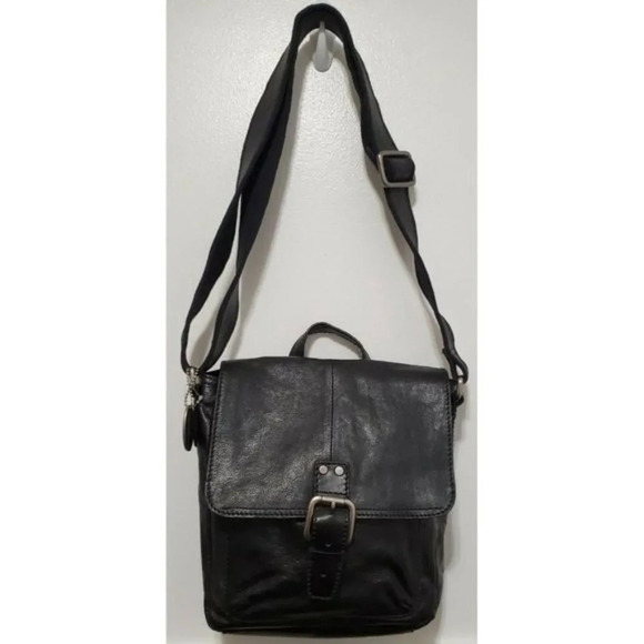 Fossil Black Leather Decker City Shoulder Bag Purs - Picture 4 of 11